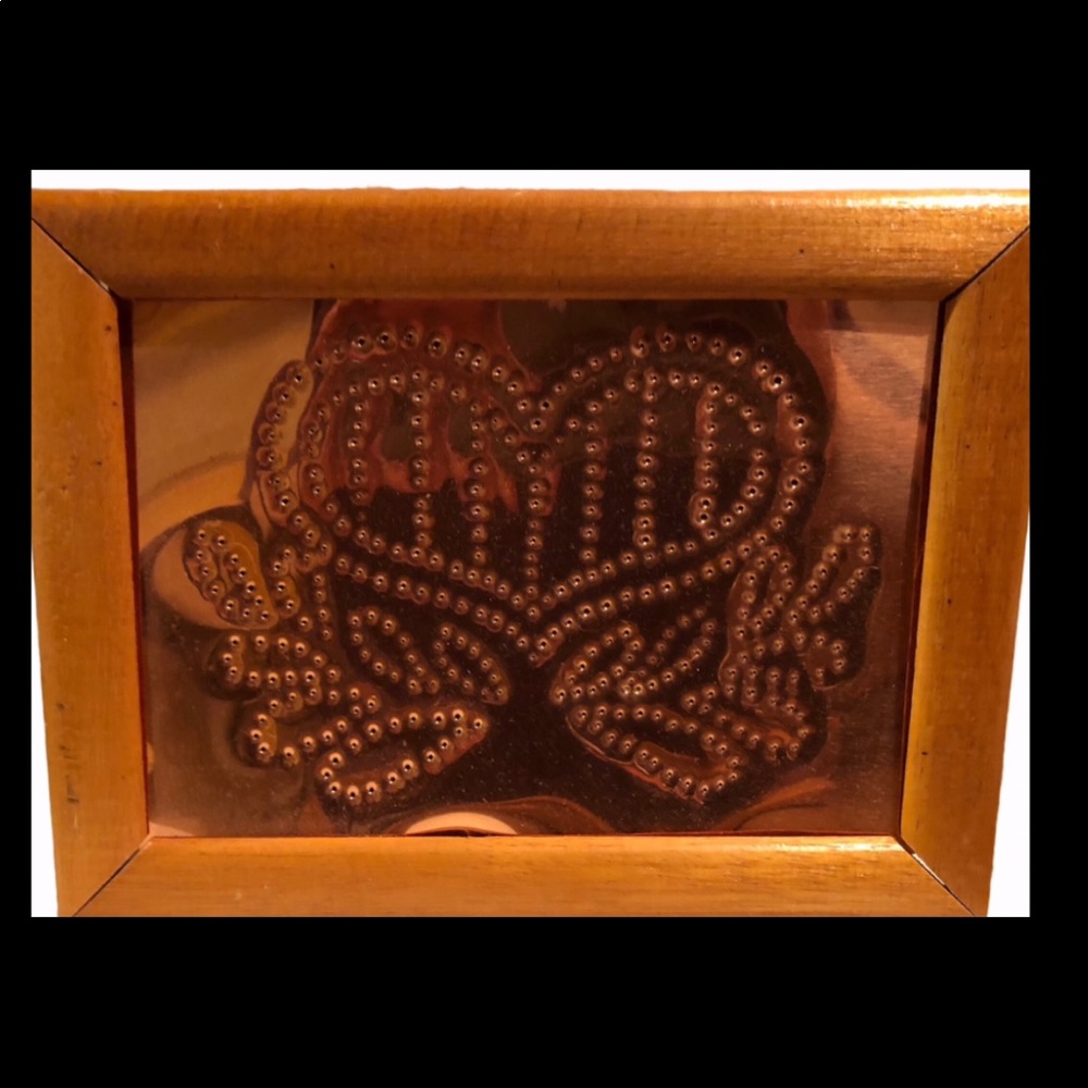 Copper punch wall art frames handmade set of 2